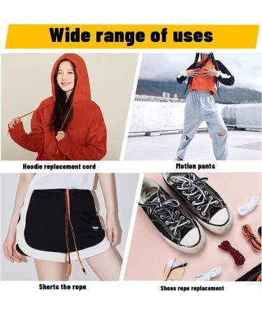 10Pcs Durable Drawstring Replacement Set - 52Inches, 5 Colors, 3 Threader Tools - Ideal for Shorts, Pants, Sweatshirts & Hoodies - Buy Online on GoSupps.com