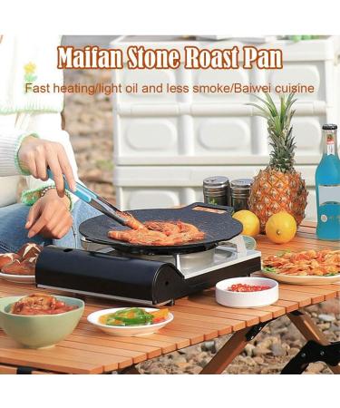 DHliIQQ 34cm Grill Pan Korean Round Non-Stick Barbecue Camping Pan BBQ Outdoor Accessories Travel T2Q8 Frying Barbecue - Buy Online on GoSupps.com