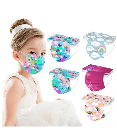 50Pcs Cartoon Kids Disposable_Mask Face_Masks for Kids Children Anti Dust Face Mouth Filter Tools 3 Ply Breathable