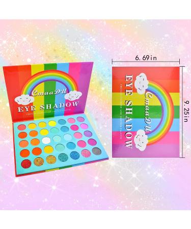Cevioce Kids Makeup Eyeshadow Palette - 35 Color Highly Pigmented Kit for Girls | Glitter, Matte, Shimmer & Metallic Shades | Full Face Makeup Gift Set - Buy Online on GoSupps.com