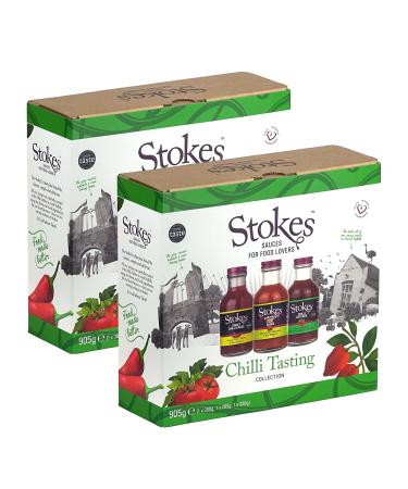 Stokes The Chilli Tasting Collection 3 Jar Pack | Vegetarian Vegan Dairy Free Gluten Free | Pack of 2