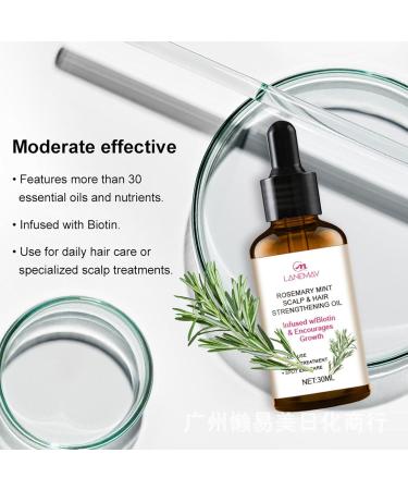 Organic Rosemary Oil for Hair Growth - 30ml Hair Care & Anti-Hair Loss Essential Oil - Buy Online on GoSupps.com