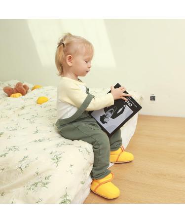 LACOFIA Baby Anti-Slip Soft Sole Winter Warm Slipper Boots - Yellow (0-6 Months) - Buy Online on GoSupps.com