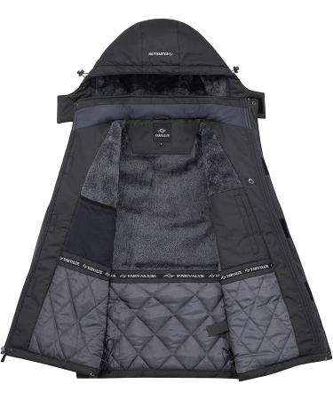 Farvalue Men's Waterproof Ski Jacket | Winter Warm Snow Coat with Hood - Grey | Large Size - Buy Online on GoSupps.com