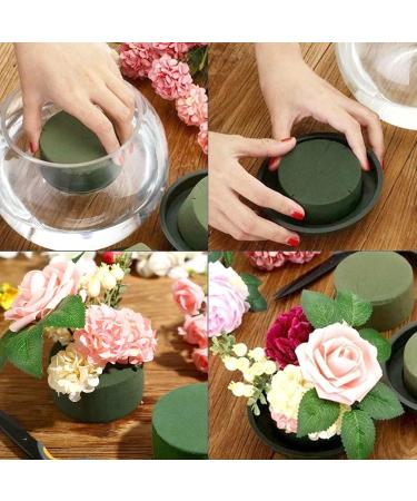 Whonline 9-Piece Round Floral Foam Blocks - 4.72'' Wet and Dry Green Foam for Flower Arrangement and Party Decor - Buy Online on GoSupps.com