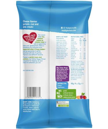 Kiddylicious Cheesy Veggie Straws 4 - 4 x 48g | Healthy Snack for Kids - Buy Online on GoSupps.com