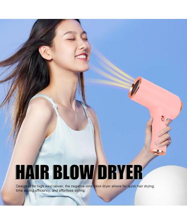 Hair Dryer High Speed Blow Dryer Small Negative Ionic Hair Dryer Powerful Hot/Cool Wind Settings 1200mAh Fast Drying Hairdryers for Travel Home (Roseate) - Buy Online on GoSupps.com