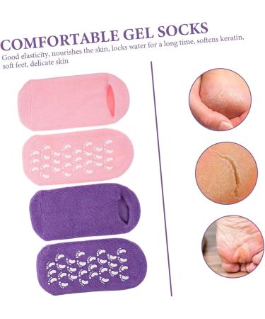 FRCOLOR 2 Pairs Gel Socks Ladies Socks Silicone Gel Foot Moisturizing Socks Dry Feet Socks Foot Softening Gel Lined Socks Foot Masks Foot Caring Socks Household Gel Socks Miss Cotton Yarn - Buy Online on GoSupps.com