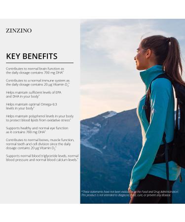 Zinzino BalanceOil+ - Omega Balance Supplement with Wild-Caught Fish Oil Olive Oil Omega-3 & Vitamin D3 - Supports Heart Health & Well-Being - 300ml - Buy Online on GoSupps.com