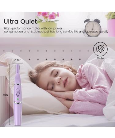 Nose Hair Trimmer for Women - 2 in 1 Painless Eyebrow & Facial Hair Remover | USB Rechargeable | Easy to Clean | Double Edged Blades | Purple - Buy Online on GoSupps.com