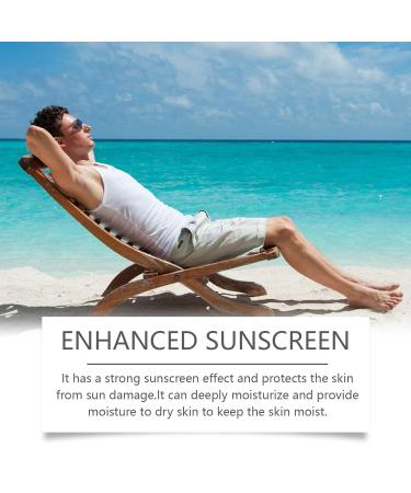 Men Sunscreen SPF 90+ Protection UVA UVB Foundation Oil Free Sunblock Cover Protect Moisturizing Sunscreen for Men - Buy Online on GoSupps.com