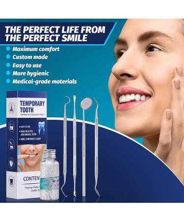 DIY Tooth Repair Kit: Moldable Thermal Fitting Beads for Temporary False Teeth - Restore Confidence in Your Smile - Buy Online on GoSupps.com
