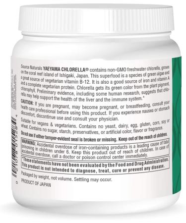 Buy Source Naturals Yaeyama Chlorella 8 oz - Nutrient-Rich Superfood Supplement - Buy Online on GoSupps.com