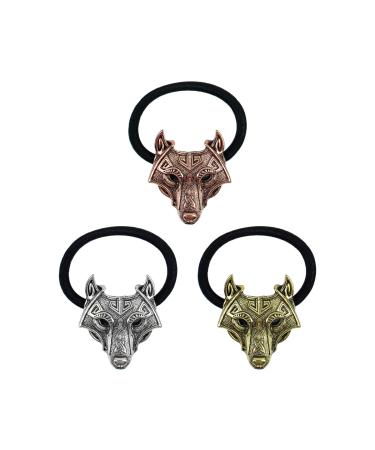 AUEAR Brushed Metal Expandable Hair Cuff Ponytail Holder Elastic Hair Tie Cuff for Women Girls Thick Hair Rings Set (3 Pcs Style 7) - Buy Online on GoSupps.com