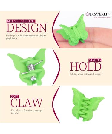 JASVERLIN Colorful Mini Butterfly Hair Clips - 50 pcs Bulk Set, Y2K 90s Cute Claw Hair Accessories for Women, Girls, Kids - No Slip, Thin Thick Curly Hair - 5 Assorted Colors (Basic Color) - Buy Online on GoSupps.com