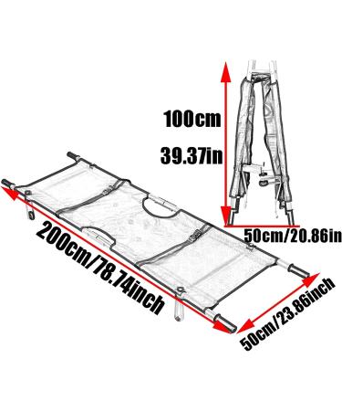 Portable Stretcher Patient Transport Aluminum Alloy Stretcher Multifunctional Fire Emergency Medical Flat Stretcher for Hospital Clinic Home Sports Venues Ambulance A (D) - Buy Online on GoSupps.com