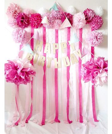 Streamers Paper 216ft Long 1.77in Wide Lovely Pink kits Crepe Paper Streamers 3 Colors  Tassels Streamer Paper for Birthday Party  Class Party  Family Gathering  Thanksgiving  Christmas Decorat - Buy Online on GoSupps.com