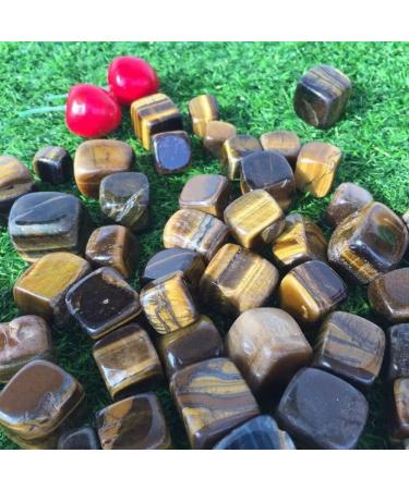 6pcs Natural Tiger Eye Crystal Gemstone Reiki Tumble Power Crystal Stone Cube as Pocket Stone Home Goods - Buy Online on GoSupps.com