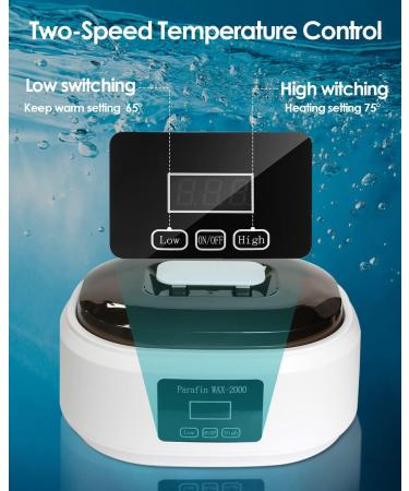 GJCrafts Paraffin Wax Bath for Hands and Feet - Promotes Blood Circulation, Removes Dry Skin - 3Pcs 300g Wax + 200 Plastic Foils - Buy Online on GoSupps.com