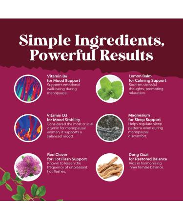 Soy Free Menopause Supplement | Herbal Relief for Night Sweats Hot Flashes & Mood Support - Black Cohosh & Vitex Chaste Berry - Mini Caps for Women - Buy Online on GoSupps.com
