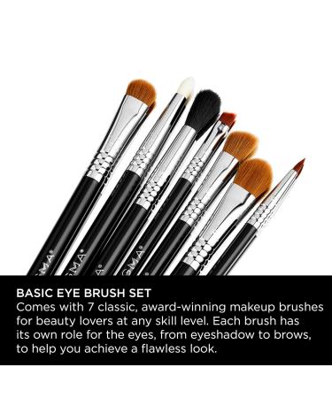 Sigma Beauty Basic Eye Makeup Brush Set | 7 Premium Brushes for Eyeliner Eyeshadow & Eyebrows - Worldwide Shipping - Buy Online on GoSupps.com