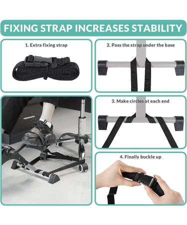 MEETWARM Pedal Exerciser with LCD Display - Portable Folding Mini Stationary Bike for Seniors - Buy Online on GoSupps.com