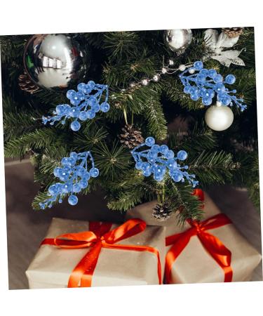 HOMSFOU 12pcs Christmas Imitation Berries Christmas Flower Sprays Artificial Glitter Berry Stem Christmas Berries Picks Christmas Decor Christmas Berry Stems Home Decor Foam Flash Filler Blue 19X5X5CM - Buy Online on GoSupps.com