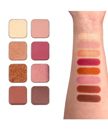 Buy Single Eyeshadow Magnetic Palette - 8 Color Soft Angelic Makeup Powder | Travel Size Metal Stickers Included - Buy Online on GoSupps.com