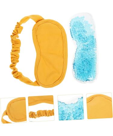 Ipetboom 1 Set Gel Eye Mask Reusable Eye Mask for Sleeping Mask Soft Eye Cover Elastic Eye Mask Eye Sleep Mask Kids Plane Cold Hot Eye Beads Eye Cotton Travel Portable Goggles Yellow 17X9X1CM - Buy Online on GoSupps.com