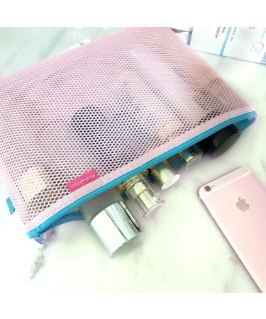Mesh Zipper Pouch  6 PCS 3 Sizes  A4 A5 A6 Zipper Bags Clear Zipper Pouch Small Organizer Bag Zipper Folder Bag Cosmetic Bags Travel Storage Bag Color Blue Blue-6PCS - Buy Online on GoSupps.com
