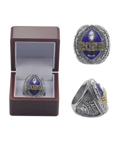 HYKJSHED 2023 Fantasy Football Ring Championship Ring FFL Champions Ring Souvenir Fan Gift Father's Day Collectibles A 10