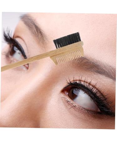 FRCOLOR Bamboo Double Eyebrow Brush | Portable Eyelash Extension & Makeup Tools | Eco-Friendly Beauty Gadgets - Buy Online on GoSupps.com
