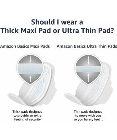 Amazon Basics Maxi Pads with Flexi-Wings | Overnight Absorbency, Unscented | Size 4, 28 Count | 1 Pack | Previously Solimo - Buy Online on GoSupps.com