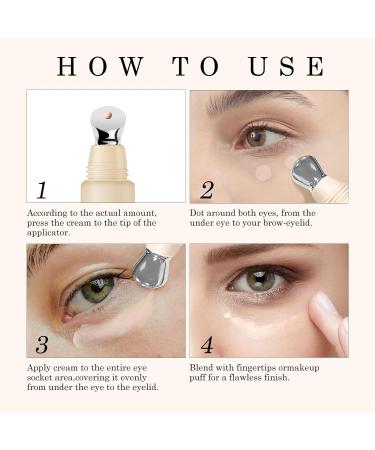 Kyda Mineral Sunscreen Eye Cream SPF 35 - Undereye Brightener Concealer & Full Coverage Eyes Primer - Controlled Applicator & Blendable Formula - International Shipping Available - Buy Online on GoSupps.com