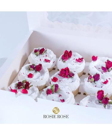 Rosie Rose Edible Pink Rose Flowers - 50g Dried Natural Roses for Baking Cooking & Wedding Cake Decoration - Buy Online on GoSupps.com