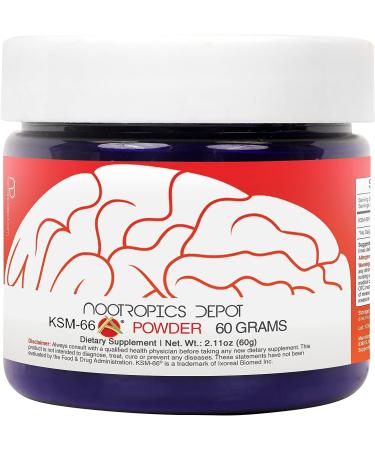 KSM-66 Ashwagandha Powder 60g - Ayurvedic Adaptogen Supplement for Stress Relief & Energy Boost - Buy Online on GoSupps.com