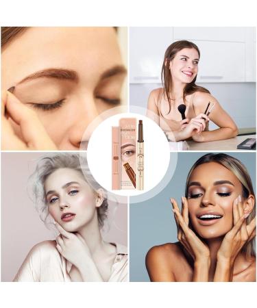 Microblade Eyebrow Waterproof Eyebrow | Eyebrow Makeup with Natural-Looking Microblading Eye Brow Pencil with -4 Tip for Mother Makeup Lover Pochy Dark Brown - Buy Online on GoSupps.com