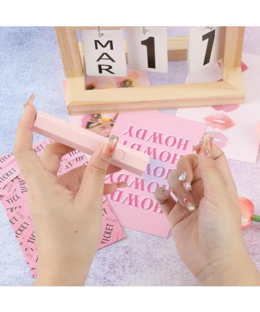 Portable Rechargeable Mini UV Nail Lamp - Quick Drying LED Nail Light for Gel Polish and Resin Curing - Pink Gift for Women - Buy Online on GoSupps.com