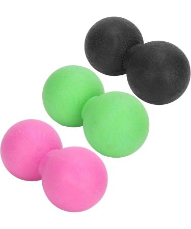 Verdant Touch TPR Massage Ball Set Yoga & Fitness Muscle Relaxation Tool in Black Rose & Green - Buy Online on GoSupps.com
