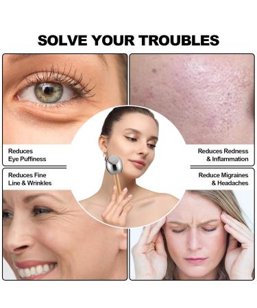 Ice Globes for Facial Skin Care - Unbreakable Steel Cooling Rollers & Cryo Sticks for Women | Tighten Skin & Reduce Puffiness - Buy Online on GoSupps.com