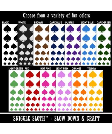 Spades Card Suit Temporary Tattoo Set - Water Resistant Fake Body Art Collection in Black (One Sheet) - Buy Online on GoSupps.com