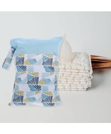 Menstruation Pads Storage Bag with Zipper - Sky Blue/Blue Sanitary Napkin Organizer for Women & Girls - International Shipping Available - Buy Online on GoSupps.com