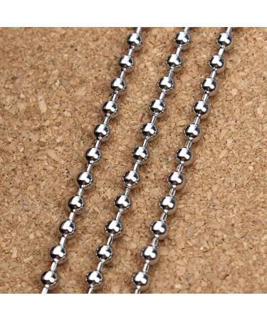 Tiparts 30ft Stainless Steel Ball Chains Necklace Set with 20 Connectors Clasps - 2.4mm Silver Bead Chain Kit - Buy Online on GoSupps.com