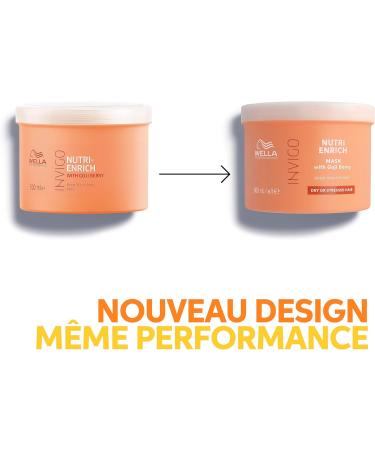 Wella Professionals Invigo Nutri Enrich Nourishing Anti-Frizz Mask with Oleic Acid and Goji Berries - Restores Dry Damaged Hair - Buy Online on GoSupps.com