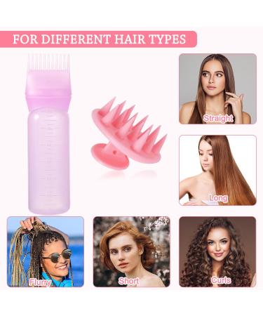 Premium Hair Oil Applicator Set - 3 Bottles & Scalp Massage Brushes for Salon & Home Use - Buy Online on GoSupps.com