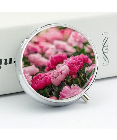 Travel Pill Box with Flowers - 3 Compartment Portable Pill Organizer for Purse & Pocket - Buy Online on GoSupps.com