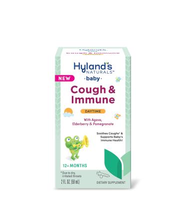 Hyland s Naturals Baby Cough & Immune with Agave Elderberry & Pomegranate - Soothes Cough and Cold & Supports Immunity - Daytime - 2 Fl. Oz. Daytime (Old Version)