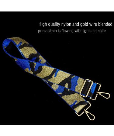 Chushui Blue Purse Strap - 2 Wide Crossbody Replacement Shoulder Strap - Blue Camo - Buy Online on GoSupps.com