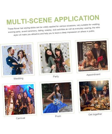 minkissy Hairpin Hairpin Hair Bun Stick Picks Decorative Hair Sticks Metal Hair Clips for Women Chinese Hair Chopsticks Vintage Hair Clips Han Clothing Hairpin Miss Wooden Glass Accessories - Buy Online on GoSupps.com