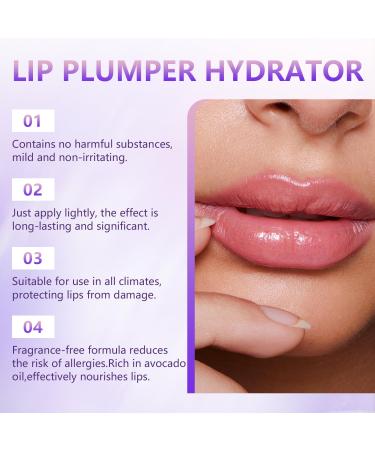 2PCS Lip Plumper Hydrator Lip Balm Volumizing Gloss with Anti-Aging Ingredients High-Shine Moisturizer for Smooth Plump Lips Cooling & Non-Sticky Formula - Buy Online on GoSupps.com
